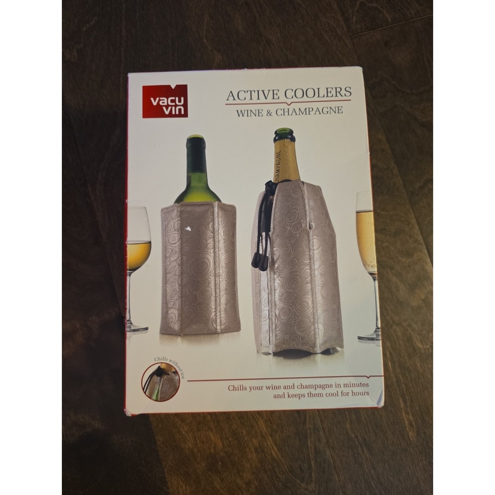 Vacu Vin Rapid Ice Wine and Champagne Cooler Set - Platinum